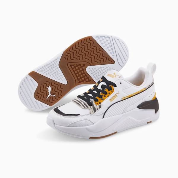 Puma X-Ray2 Safari Női Tornacipő Fehér Sárga Fekete | HU84670