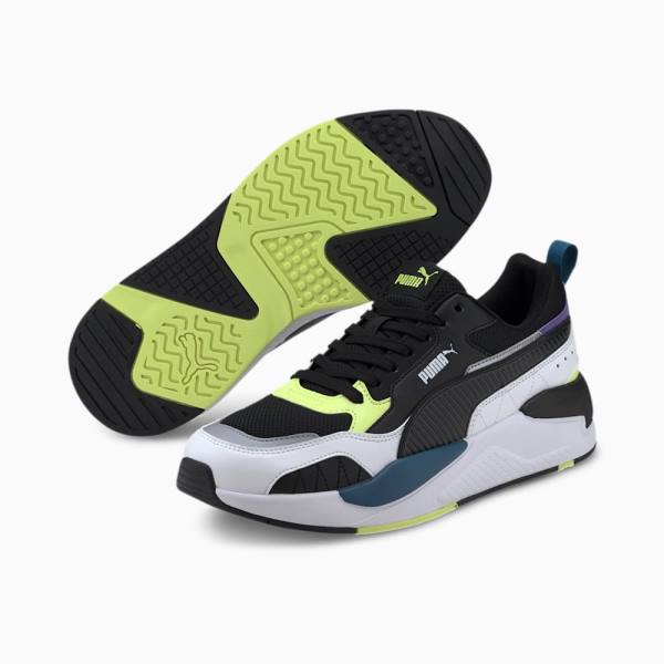 Puma X-Ray 2 Square Férfi Tornacipő Fehér Fekete Sárga Kék | HU83778