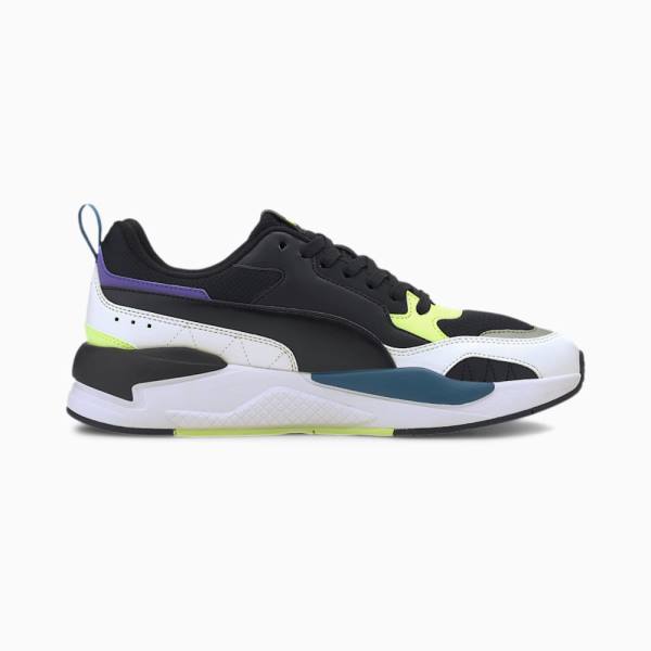 Puma X-Ray 2 Square Férfi Tornacipő Fehér Fekete Sárga Kék | HU83778