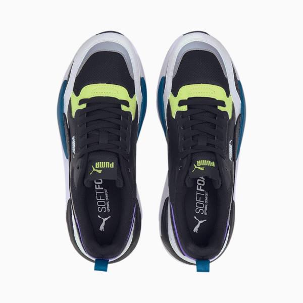 Puma X-Ray 2 Square Férfi Tornacipő Fehér Fekete Sárga Kék | HU83778