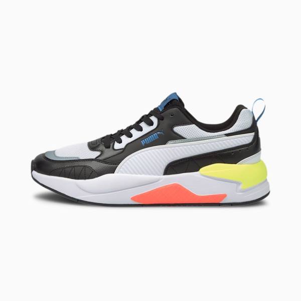 Puma X-Ray 2 Square Férfi Tornacipő Fekete Fehér Kék Sárga | HU45144