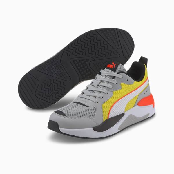 Puma X-Ray Férfi Tornacipő Fehér Sárga Szürke | HU27486