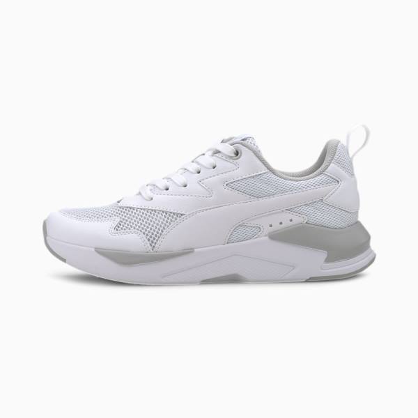 Puma X-Ray Lite Youth Lány Tornacipő Fehér Szürke Titán | HU65048