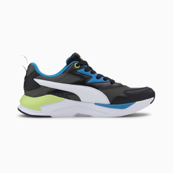 Puma X-Ray Lite Youth Lány Tornacipő Fekete Fehér Szürke Kék Zöld | HU59569