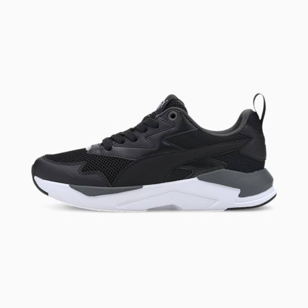 Puma X-Ray Lite Youth Lány Tornacipő Fekete Szürke Titán | HU78383