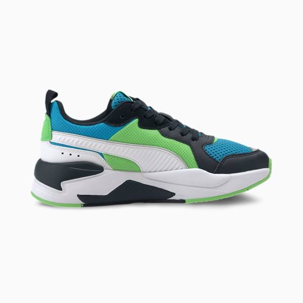 Puma X-Ray Youth Fiú Tornacipő Kék Fehér Zöld | HU96899