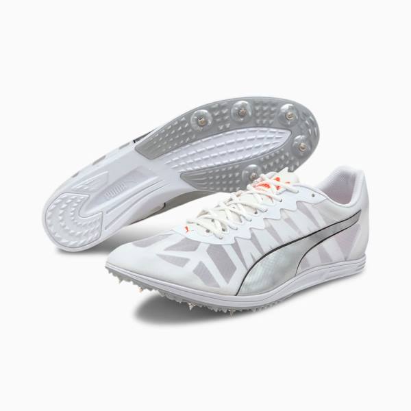 Puma evoSPEED Distance 9 Pálya and Field Spikes Férfi Futócipő Fehér Titán Narancssárga | HU72699