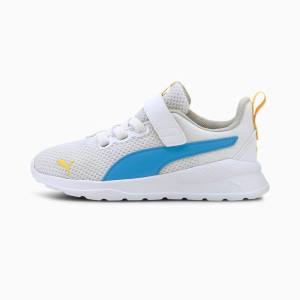 Puma Anzarun Lite Fiú Tornacipő Fehér Kék Sárga | HU32532