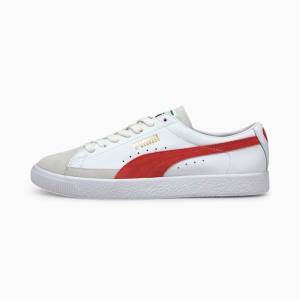 Puma Basket VTG Férfi Tornacipő Fehér Piros | HU54102