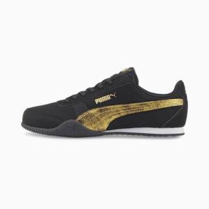 Puma Bella Raw Metallics Női Tornacipő Fekete Arany | HU19852