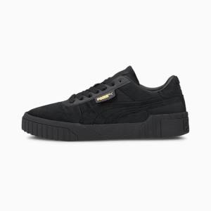 Puma Cali Velour Női Tornacipő Fekete Arany | HU60333