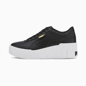 Puma Cali Éktalpú Női Tornacipő Fekete Fehér | HU11634