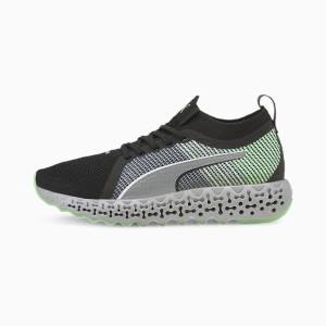 Puma Calibrate Férfi Futócipő Fekete Zöld | HU03387