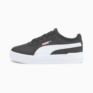 Puma Carina L Lány Tornacipő Fekete Fehér | HU86190