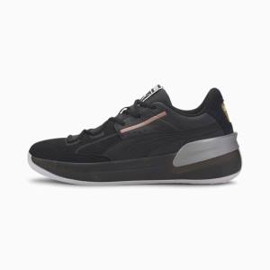 Puma Clyde Hardwood Metallic Férfi Kosárlabda Cipő Fekete Titán | HU77384