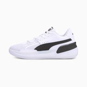 Puma Clyde Hardwood Team Férfi Kosárlabda Cipő Fehér Fekete | HU96593