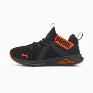 Puma Enzo 2 Weave Youth Fiú Tornacipő Fekete Piros | HU03619