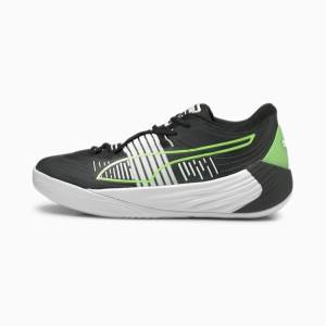 Puma Fusion Nitro Férfi Kosárlabda Cipő Fekete Zöld | HU22668