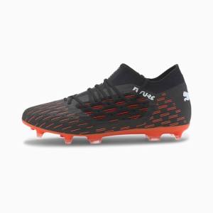 Puma Future 6.3 NETFIT FG/AG Férfi Focicipő Fekete Fehér Narancssárga | HU33837