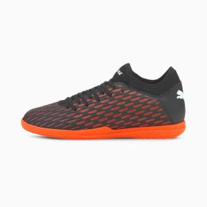 Puma Future 6.4 IT Youth Fiú Focicipő Fekete Fehér Narancssárga | HU67920