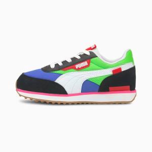 Puma Future Rider Play On Fiú Tornacipő Fekete Zöld Kék | HU39765