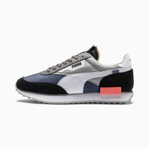 Puma Future Rider Play On Férfi Tornacipő Fekete Fehér Kék | HU06824