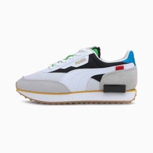 Puma Future Rider Unity Youth Fiú Tornacipő Fehér Fekete | HU94107