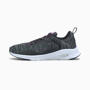 Puma HYBRID Fuego Knit Női Futócipő Fekete Rózsaszín | HU73837