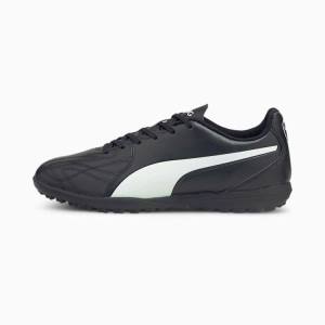 Puma King Hero 21 TT Férfi Focicipő Fekete Fehér | HU64840