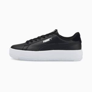 Puma Lily Platform Laced Női Tornacipő Fekete Fehér | HU65693