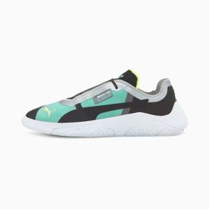 Puma Mercedes Replicat-X Férfi Motorsport Cipő Fekete Fehér Zöld | HU06378