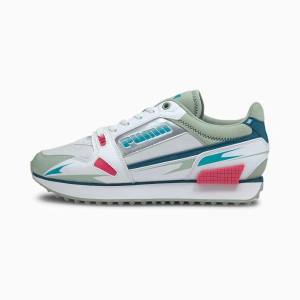 Puma Mile Rider Sunny Getaway Női Tornacipő Fehér Zöld Kék | HU27611