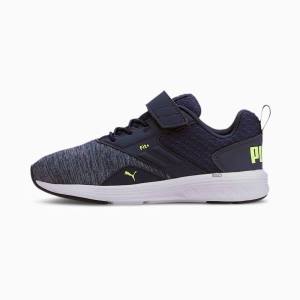 Puma NRGY Comet Preschool Lány Tornacipő Sötétkék Zöld Fehér | HU86214