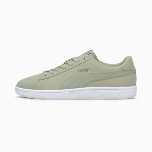 Puma PUMA Smash v2 Buck Férfi Tornacipő Zöld Szürke Fehér | HU28868