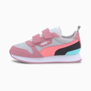 Puma R78 Fiú Tornacipő Szürke Rózsaszín Fekete | HU18393