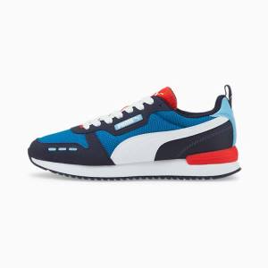 Puma R78 Runner Férfi Tornacipő Kék Fehér Sötétkék Piros | HU87726