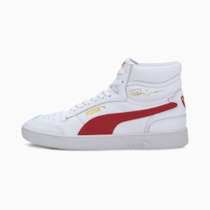 Puma Ralph Sampson Mid Férfi Tornacipő Fehér Piros | HU04840