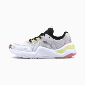 Puma Rise Contrast Női Tornacipő Fehér Lila Világos Zöld | HU57625