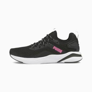 Puma SOFTRIDE Rift Knit Női Futócipő Fekete Rózsaszín | HU39829