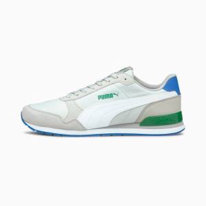 Puma ST Runner v2 NL Férfi Tornacipő Szürke Fehér Zöld Királykék | HU57997