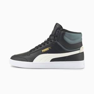 Puma Shuffle Mid Férfi Tornacipő Fekete Szürke Arany | HU12849