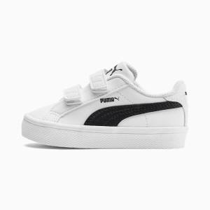 Puma Smash Vulc Fiú Tornacipő Fehér Fekete | HU61059