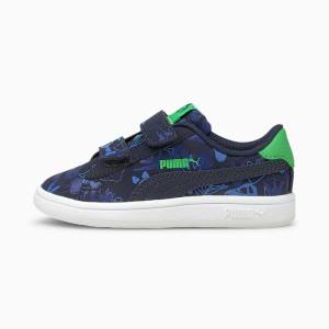 Puma Smash v2 Archeo Summer Fiú Tornacipő Sötétkék | HU61356