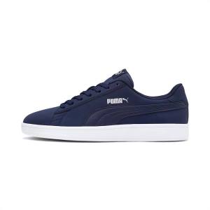 Puma Smash v2 Buck Női Tornacipő Sötétkék Titán Fehér | HU42612