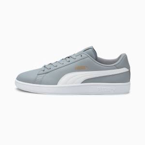 Puma Smash v2 Bőr Férfi Tornacipő Barna Fehér Arany | HU32414