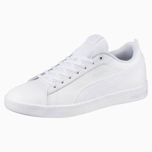 Puma Smash v2 Bőr Női Tornacipő Fehér | HU36047