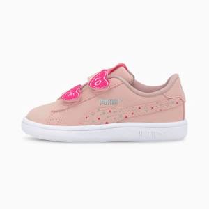 Puma Smash v2 Candy Lány Tornacipő Rózsaszín | HU51808