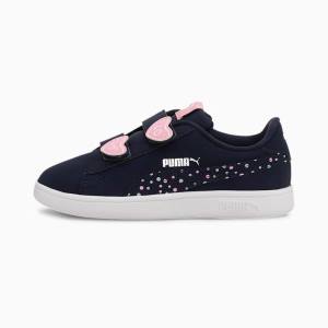 Puma Smash v2 Candy Lány Tornacipő Sötétkék | HU34665