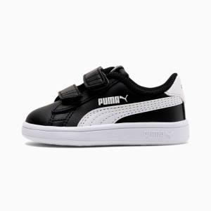 Puma Smash v2 Fiú Tornacipő Fekete Fehér | HU31982