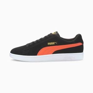 Puma Smash v2 Férfi Tornacipő Fekete Korall Arany Fehér | HU53054